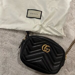 Gucci Women's GG Marmont Mini Leather Crossbody Bag